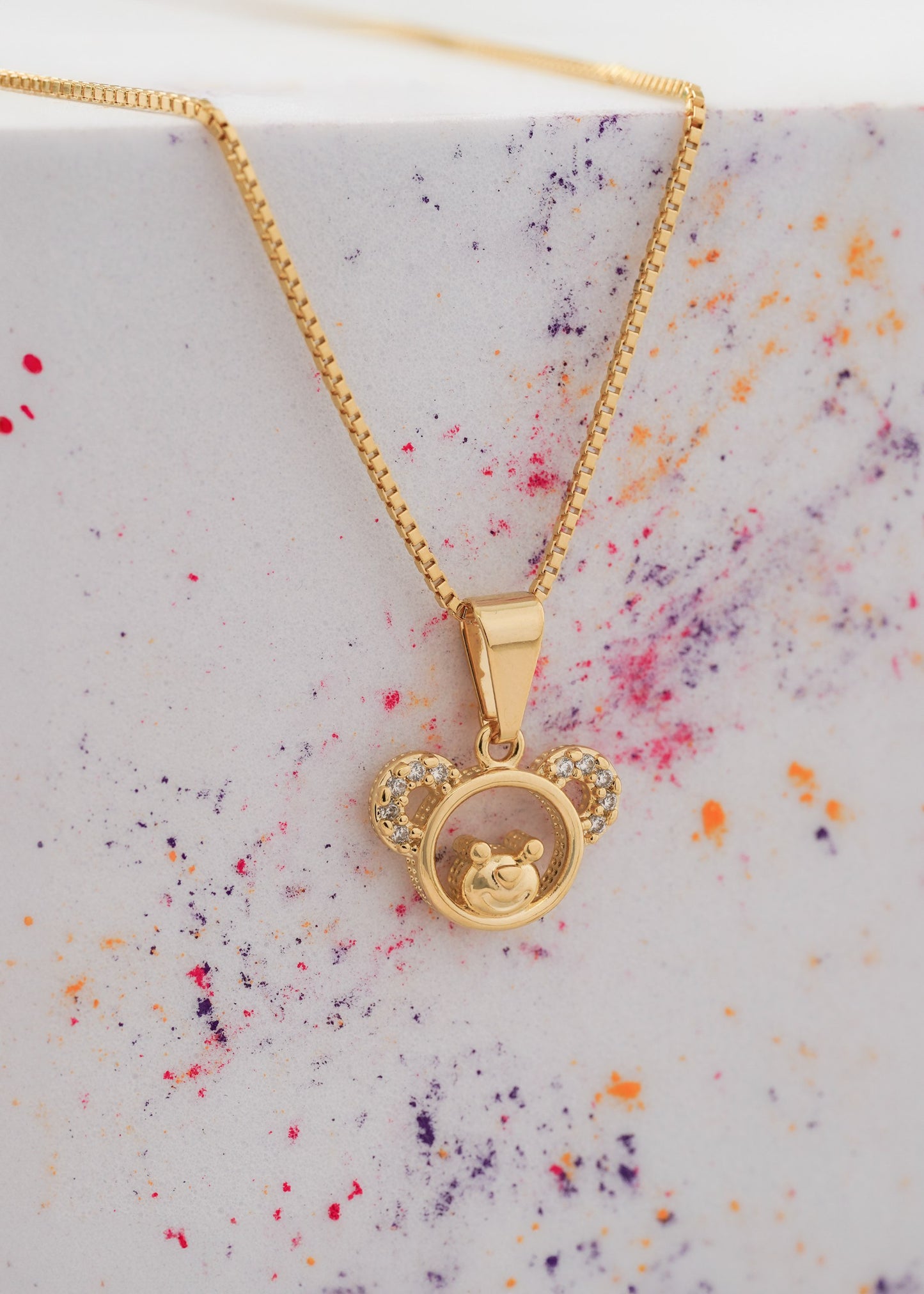 Cadena Veneciana IT 0.7mm (45cm) + Dije lovely bear