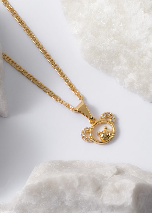 Cadena Escalera (40cm) + dije lovely bear