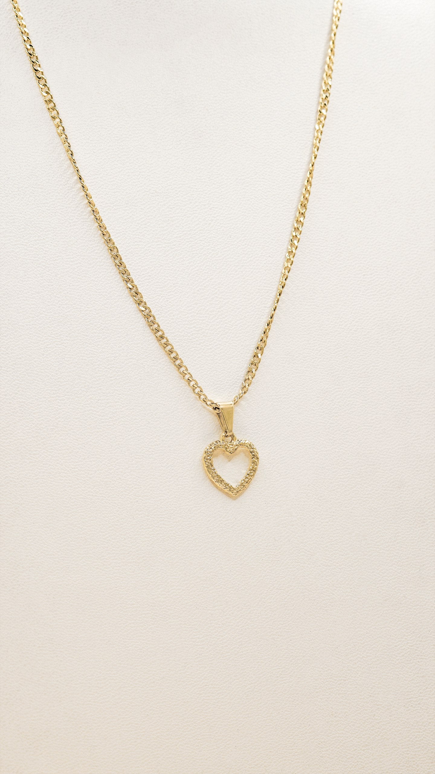 Cadena cubana 1.8mm (45cm) + Dije little heart