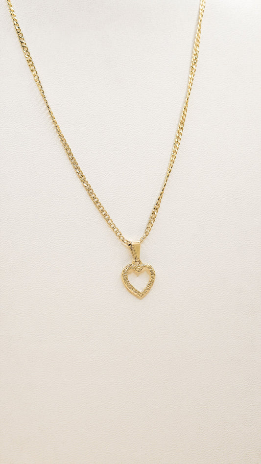 Cadena cubana 1.8mm (45cm) + Dije little heart