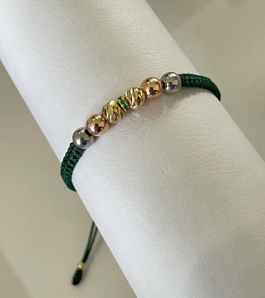 Pulsera tres oro