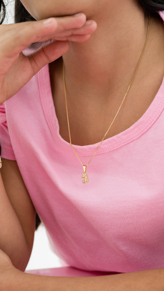 Cadena veneciana IT 0.7mm (45cm) + Dije unicorn