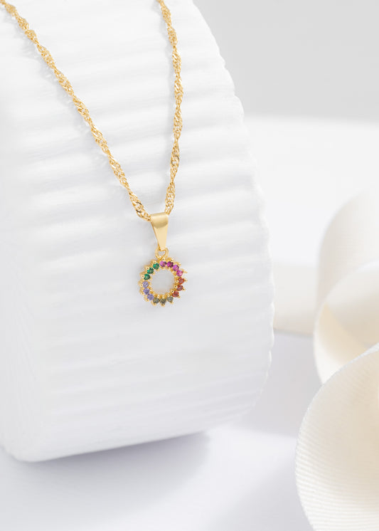 Cadena Singapur Italy 1.2mm (45cm) + Dije Rainbow